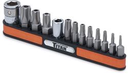 Picture of Titan Tools 16137 Titan 16137 Tamper Resistant Star Bit Socket Set - 13 Piece