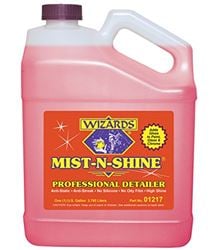 Picture of Wizards 01217  Products MIST-N-SHINE 01217 High-Gloss Professional Car Detailer and Surface Cleaner, 1 gal Can, Pink