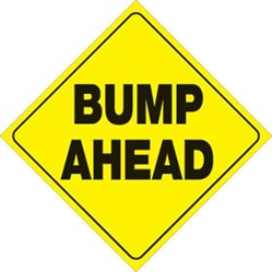 Picture of Voss Signs 412 BA YR Yellow Plastic Reflective Sign 12" - Bump Ahead