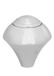 Picture of Lokar SK-6928 Auto Transmission Shifter Knob; 2 In. Dia. Deco Style; W/plain Push
button For Lokar Shifter; Polished Finish;