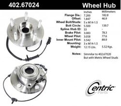 Picture of Centric 402.67024 Premium Axle Bearing And Hub Assembly