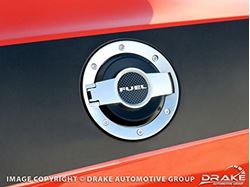 Picture of Drake Muscle Cars Mo-210001-S Silver/black Billet Aluminum Fuel Door