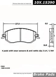 Picture of Centric 309.15390 Stoptech 309.15390 Brake Pad