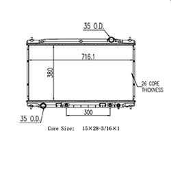 Picture of TYC 13403 Replacement Radiator For Infiniti Q50