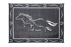 Picture of Ming'S Mark Inc GH8111 Mat-Horses 8'X11' Black-White