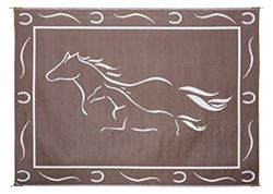 Picture of Ming'S Mark Inc GH8117 Mat-Horses 8'X11' Brown-White