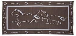 Picture of Ming'S Mark Inc GH8187 Mat-Horses 8'X18' Brown-White