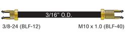 Picture of American Grease Stick PVF Steel Brake Line Adapter, 3/16 x 8 (3/8-24 Inverted)(M10x1.0 Inverted)