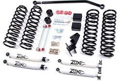 Picture of Zone Offroad J15N Jeep 4" Jk Wrangler Unlimited Full Suspension Lift Kit4 Door W/black Nitro Shocks