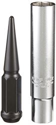Picture of Metal Lugz 7006K8-BLK Metal Lugz - Spiked Lugz - Black 14x2.0 thread 4.4" overall length kit contains 32 Lugs & 1 Key