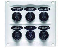 Picture of Marinco 900-6WP Marinco Waterproof Switch Panel 6 Switch Grey