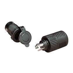 Picture of Marinco 12VCP Connectpro Receptacle And Plug, Mfg# 12vcp, 3 Wire Trolling Motor Dc Connection. Eliminates Problems That Rob Motors Of Power And Reduce Battery Life.