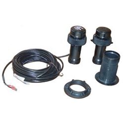 Picture of Raymarine E26030 Depth Transducer, Mfg# E26030, 200khz, 250 Watt, 12 Deg Beam Angle. D800/p17 Retractable Plastic Low-Profile Thru-Hull (2" Shaft). Includes 45' Cable With 1/8" Spade Connectors For St40/60/290 Instruments.