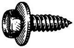 Picture of Auveco 12339  12339 Hex Head Sems A/AB Point Tapping Screw, M6.3 x 1.81 mm Screw x 25 mm L, Phosphate