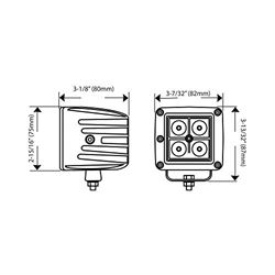 Picture of PIAA 2606303 Quad Ser Cube Led Kit Fld