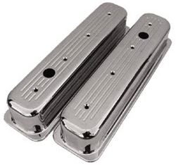 Picture of Racing Power Co. R6047C RACING POWER CO-PACKAGED Chrome Alum SBC Center Bolt Tall Valve Cover-Bal