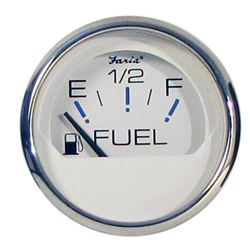 Picture of Faria Instruments 13801 FARIA CHESAPEAKE WHITE SS 2" FUEL LEVEL GAUGE (E-1/2-F)