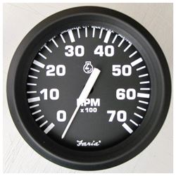 Picture of Faria Instruments 32805 FARIA EURO BLACK 4" TACHOMETER 7000 RPM GAS ALL OUTBOARD