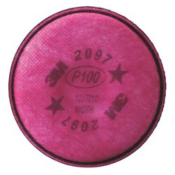 Picture of 3M 07184 Particulate Filter 2097, P100, with Nuisance Level Organic Vapor Relief, 2/pack