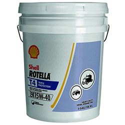 Picture of Shell Oil 550045128 T4 Triple Protection Conventional 15w-40 Diesel Engine Oil (5-Gallon Pail)
