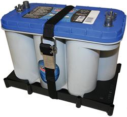 Picture of T-H Marine NBH31SSCOPT Optima Battery D27m And D31m Series Tray Holder With Poly Strap Rugged Replacement Battery Box Is Uv And Corrosion Resistant 8 Mounting Slots