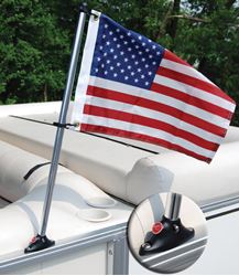 Picture of Taylor Made 921 TAYLOR MADE PONTOON 24" FLAG   POLE MOUNT & 12X18 US FLAG