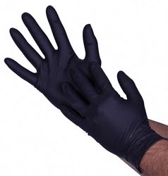 Picture of Premium BTX2002XL Nitrile Gloves Disposable, Powder Free, Latex Rubber Free, 5 Mil, Black Nitrile Gloves, 100 Gloves Per Box, Size Xl