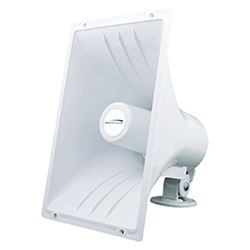 Picture of NewMar PA-40/30 Waterproof Deck Horn W/30/40 Watts, Mfg# Pa40/30, 30 Watts Nominal, 40 Watts Peak, 11"w X 6.75"h X 8.3"l; 3" Round Base.
