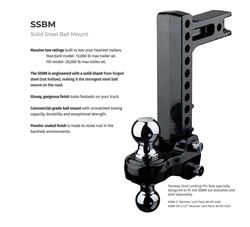 Picture of Equalizer 49005900 Flash Solid Steeladjustable Steel Ball Mount With 10 Inch Drop, 2 Inch Shank, And Chrome Plated Balls