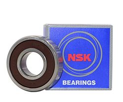 Picture of NSK 6206VV Deep Groove Ball Bearing, Single Row, Double Sealed, Non-Contact, Pressed Steel Cage, Normal Clearance, Metric, 30mm Bore, 62mm Od, 16mm Width, 11000rpm Maximum Rotational Speed, 2540lbf Static Load Capacity, 4384lbf Dynamic Load Capacity