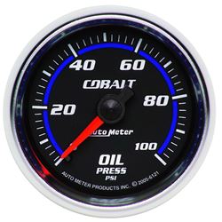 Picture of AutoMeter 6121 Gauge, Oil Pressure, 2 1/16" , 100psi, Mechanical, Cobalt