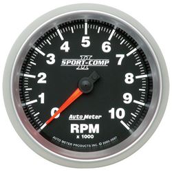 Picture of AutoMeter 3697 Gauge, Tachometer, 3 3/8" , 10k Rpm, In-Dash, Sport-Comp Ii