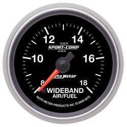 Picture of AutoMeter 3670 Gauge, Air/fuel Ratio-Wideband, Analog, 2 1/16" , 8:1-18:1, Stpr Mtr, Sc Ii