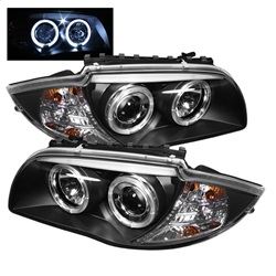Picture of Spyder 5008985 Projector Headlights - Led Halo - Black - High H1 - Low H7