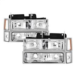 Picture of Spyder 5069535 Headlights With Corner &amp; Parking Lights 8pcs Sets - Chrome