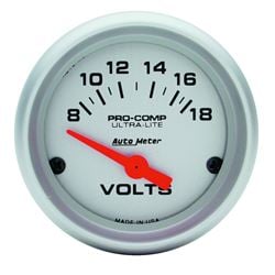 Picture of AutoMeter 4391 Gauge, Voltmeter, 2 1/16" , 18v, Elec, Ultra-Lite