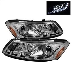 Picture of Spyder 5010674 Projector Headlights- Led Halo - Drl - Chrome - High H1 - Low H1