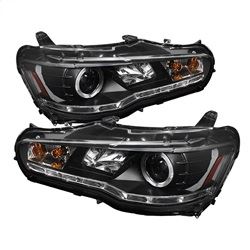 Picture of Spyder 5039392 Projector Headlights - Halogen - Led Halo - Drl - Black - High H1 - Low H7