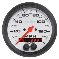 Picture of AutoMeter 5880 Gauge, Speedometer, 3 3/8" , 140mph, Gps, Phantom
