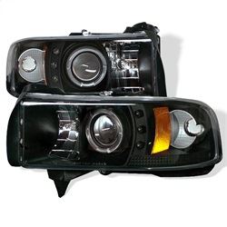 Picture of Spyder 5010087 Ram Sport - Projector Headlights - Led Halo - Led - Black - High 9005 - Low H1