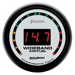 Picture of AutoMeter 5779 Gauge, Air/fuel Ratio-Wideband, Street, 2 1/16" , 10:1-17:1, Digital, Phantom