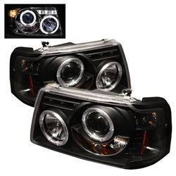 Picture of Spyder 5010490 1pc Projector Headlights - Led Halo - Led - Black - High H1 - Low H1