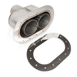 Picture of Stainless Works ST2814 Stainless Works Thru Body Oval W/dual Tubes Tip 2-1/2" Inlet