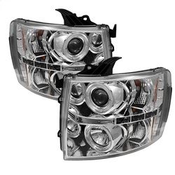 Picture of Spyder 5009500 Projector Headlights - Led Halo - Led - Chrome - High H1 - Low H1