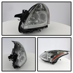 Picture of Spyder 5076854 Projector Headlights - Light Tube Drl - High H1 Led Halo - Smoke