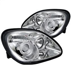 Picture of Spyder 5011206 Projector Headlights - Halogen - Led Halo - Chrome - High H1 - Low H1