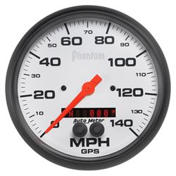 Picture of AutoMeter 5881 Gauge, Speedometer, 5" , 140mph, Gps, Phantom