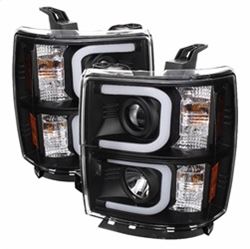 Picture of Spyder 5079473 Projector Headlights - Light Bar Drl - Black - High H1 - Low H7
