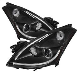 Picture of Spyder 5076830 Projector Headlights - Light Tube Drl - High H1 Led Halo - Black