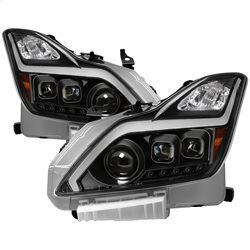 Picture of Spyder 9039331 Drl Light Bar Projector Headlights With Sequential Turn Signal -
black